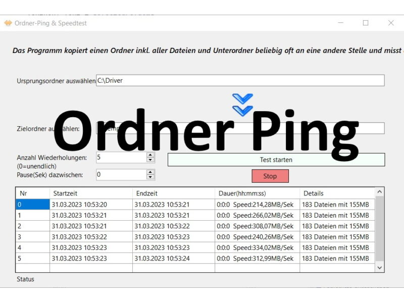 Screenshot OrdnerPing